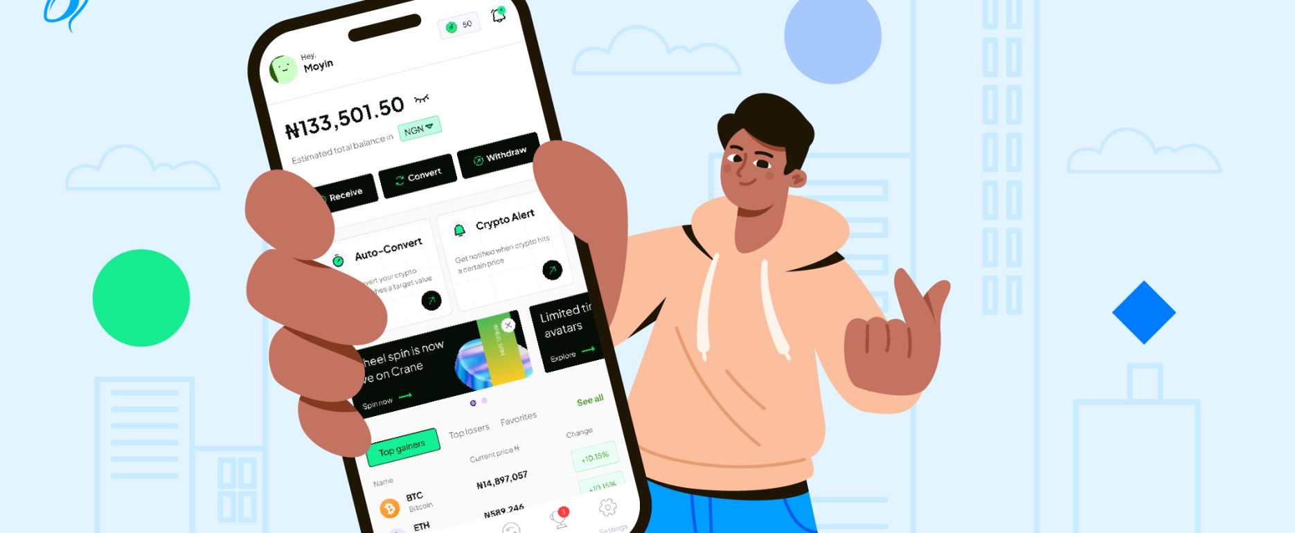 Best app to receive crypto